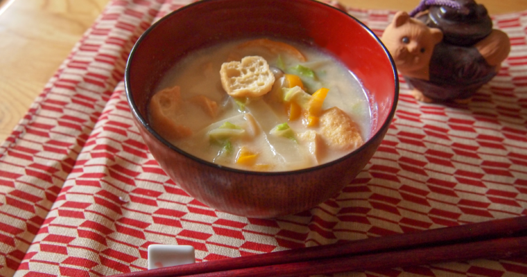 Soy milk white miso soup: a triple soy packed recipe